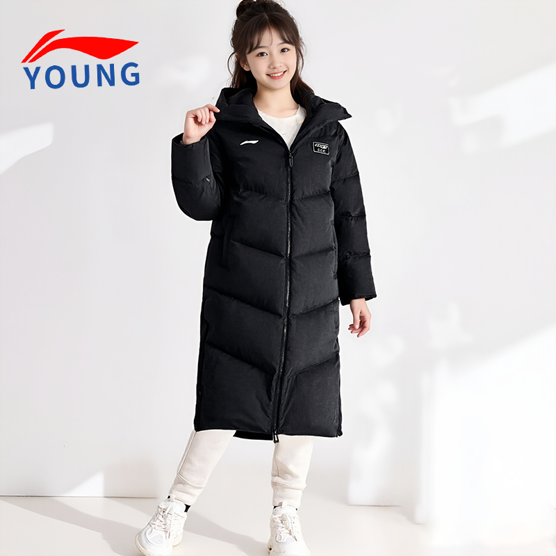 李宁男童女童羽绒服防泼水