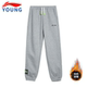 李宁男童卫裤 男生灰长裤 官方旗舰正品 男大童日常休闲保暖加绒长裤