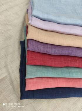 天VCY丝苎麻炒色工超薄面料布汉服装饰艺布艺料多种颜麻色苎面料