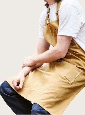 定制手多口袋裙围耐用打蜡帆布工作围适裙设计合户外工木工FXB劳