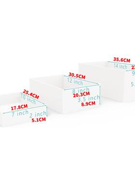 3件套空亚克力底座糕聚会派对桌蛋甜品装饰长方形摆台心ERW展示面