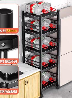 房夹缝置物架落地多层多功能窄缝收GNZ缝隙纳架微架波炉家用厨储