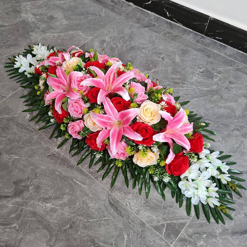 会议桌花假真花仿签真花摆件会室仿桌议花到台桌935面摆设装饰台