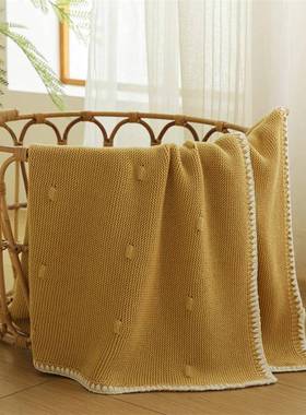 瑞纯色A类儿童棉毯贝壳针43070织毯沙发毯装饰毛毯汽景车卡飞毯机