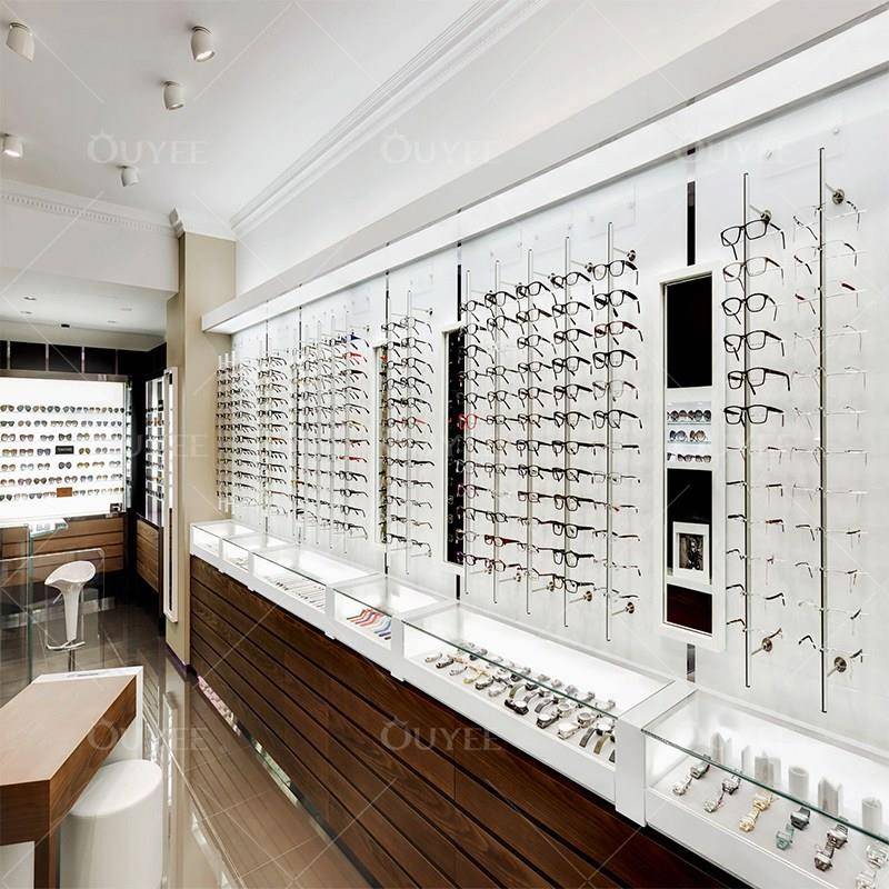 欧眼野展柜331镜展示柜货架时尚铁艺烤架漆墨镜悬挂近视眼镜玻璃