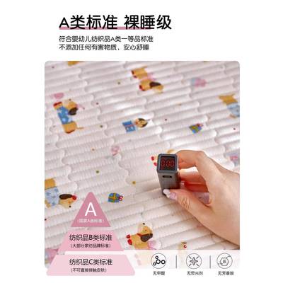 A类双层纱儿童床接盖儿幼园床垫子儿婴宝宝纯棉拼床RFZ褥子