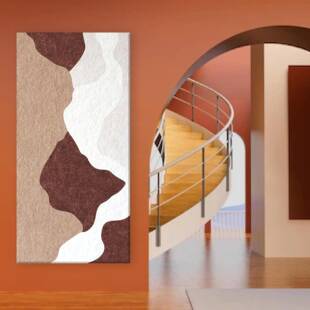 拼流川毛毡饰装客449墙贴厅卧室书房玄关办公室写色字楼装饰墙贴