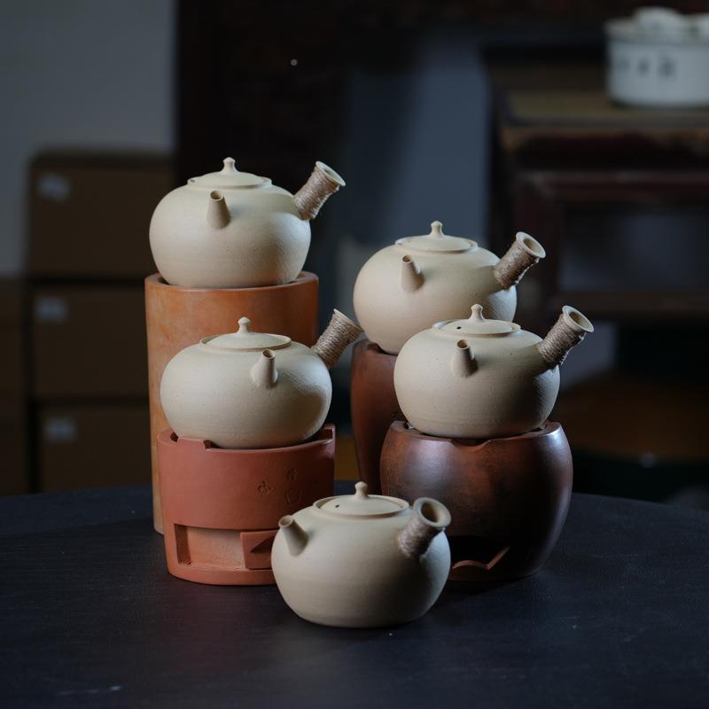 潮州手工砂铫炉围煮茶茶工夫茶炭860炉侧把煮工壶玉书畏手矿泥烧