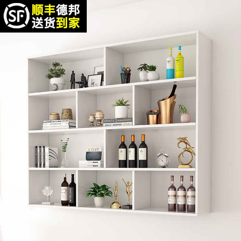 墙上置物架壁挂墙面储物柜收纳吊柜墙壁柜壁挂式实木书架创意架子