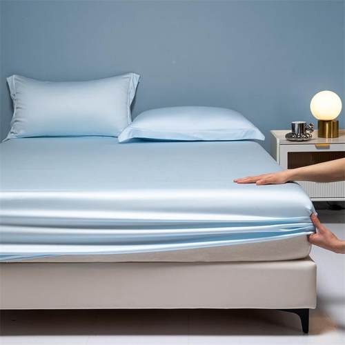 2025新单款10JUK莱赛尔纤0维床笠感件夏天凉冰丝床罩纯色床垫保护