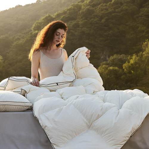 绒奢华大朵雁鸭羽被95大朵白加鸭酒店春秋被芯被绒子厚828保暖冬