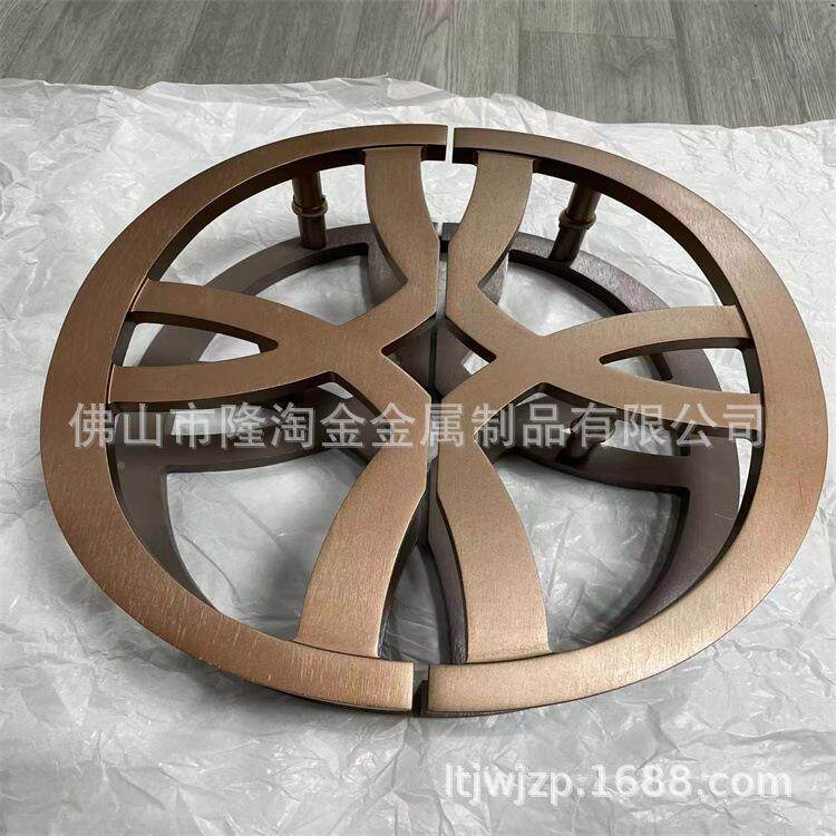 双色不锈钢手拉不锈大钢拉手玫门瑰金HJ-01不锈钢玻璃门门把手厂