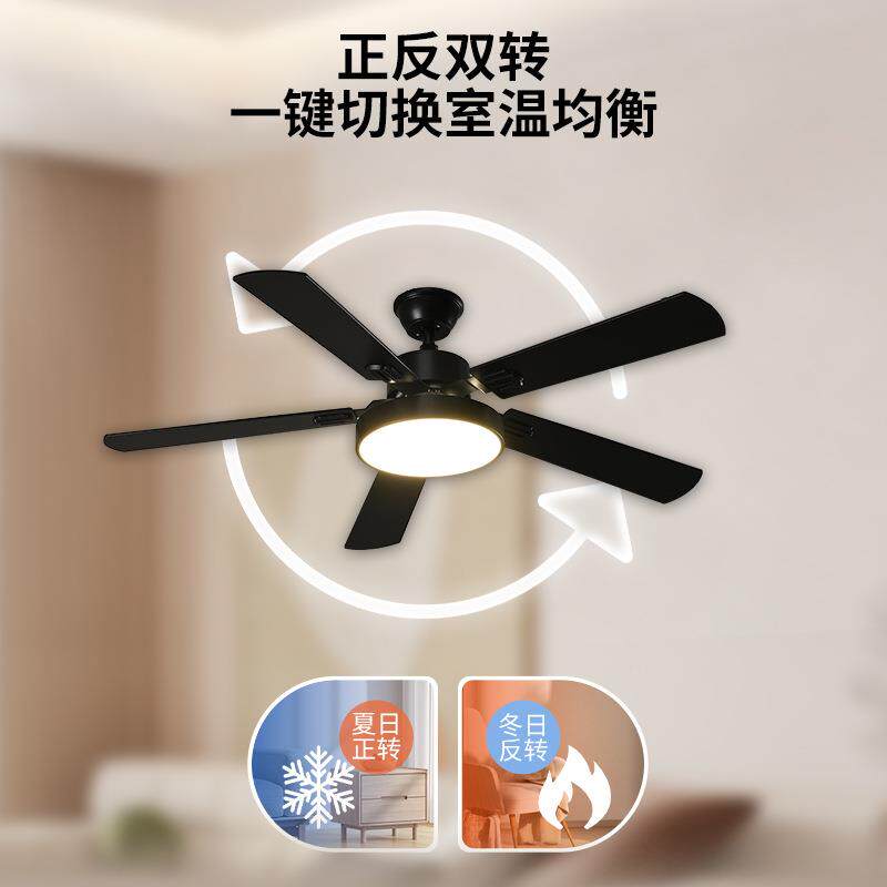欧式扇吊灯客卧室厅风力风扇吊灯一体3454大8寸52寸工业风扇灯