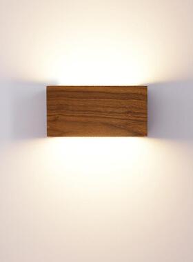 日式胡桃木壁灯26647极壁灯廊楼梯过道卧床头简氛围客厅走墙上背