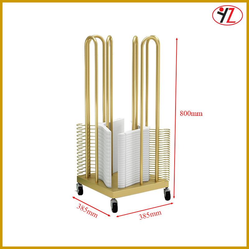 衣架的架子服装衣架收纳850店双架面四面落地式带滚轮放商超货架