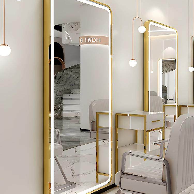美发灯红镜子发廊用落地理发店镜专台网带L985ED单面发光挂墙智能,商业/办公家具,理发镜台,淘宝优惠券,粉丝福利购,淘宝优惠卷