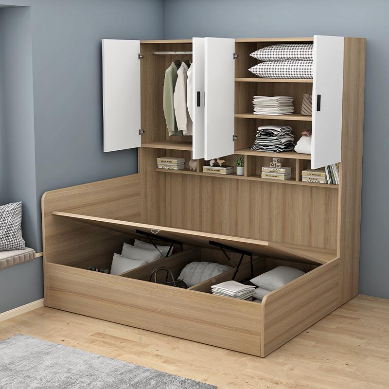 实木榻米床带侧柜储体一卧室省空间儿童房物组合榻木尚床小户型可