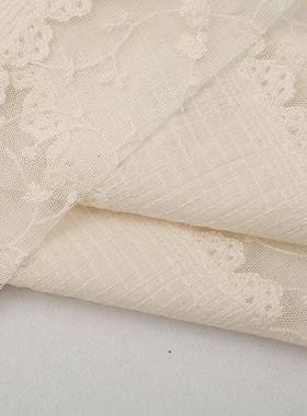 布21087-A棉布双层刺绣面料蕾网丝料剪布布绣服装花桌布