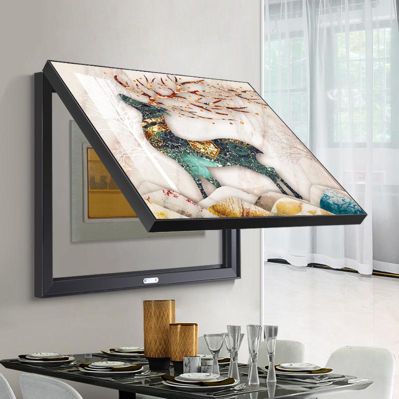 正方形电表箱装饰画简现免打孔代约配电箱166电闸遮箱挡空开箱电