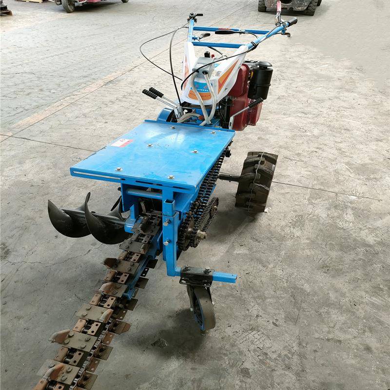 195动机小型沟机挖669手扶柴油大发马力开槽机家用开田地沟机厂家