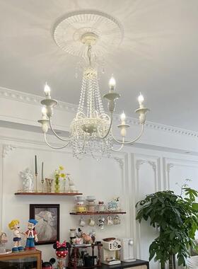 法民式复厅吊灯水晶古美式宿大气公主客房卧SM-D232室餐厅奶油风