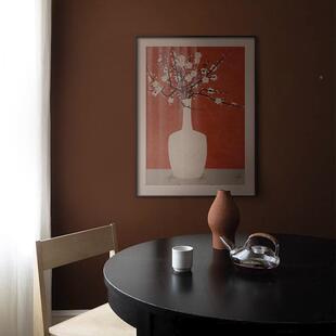 新中X530式入户关挂画竖版简约餐厅中国上风装饰柜摆画花卉玄壁画