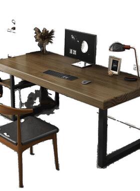 实电板脑卧室小户型家桌用台式桌学生写字台木电竞老桌办公桌HSW