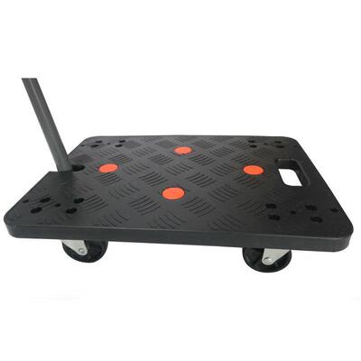 16年出口MD-005搬品厂家】塑料平板乌质龟车带拉杆手柄家用推【车