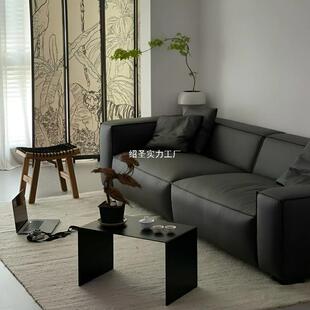 dp现代极p简发边几轻奢感客厅黑户色小型茶几设UZD沙计师现做小