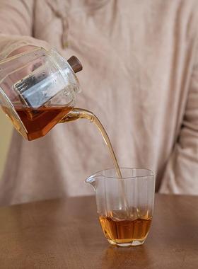 侧把硼煮茶壶玻珑璃围茶壶八角玲壶电陶炉茶壶炉煮茶高82497硅玻