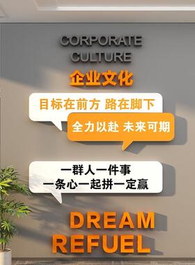 办公室司背墙门EIR装饰氛围进面布置员工励志标语企业文化形象景