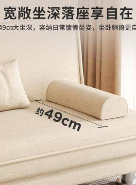 沙发厅沙床两用折发叠家具布艺KTD沙发双三人客人出租房懒人沙发