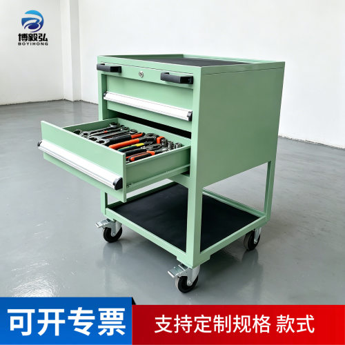 重型抽屉式工具柜维修工具柜抽屉式零件柜双开门车间工具车工具柜