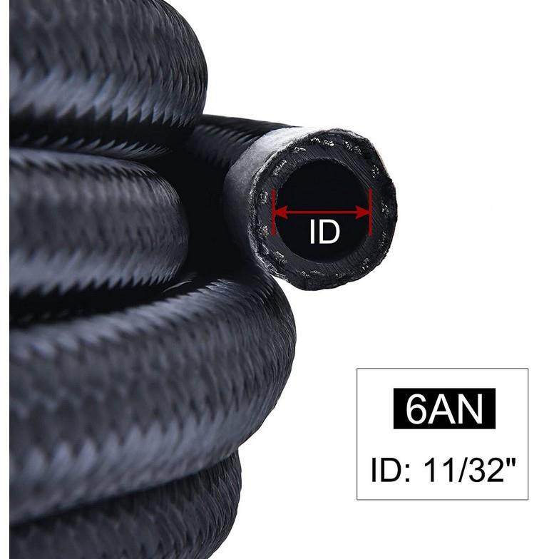 A热销汽车改装N6黑品牌/色编尼龙油管油冷接套装织3头.6米/6米
