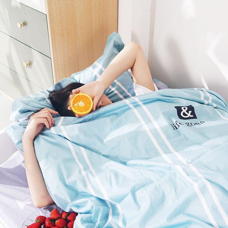 学生舍套床上三件套品纯用棉4件上下铺GKA单人被宿褥套装床单被套