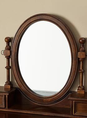 妆台美乡村实木梳妆台卧室网红梳妆台梳迷式你简VEC约梳妆台小化