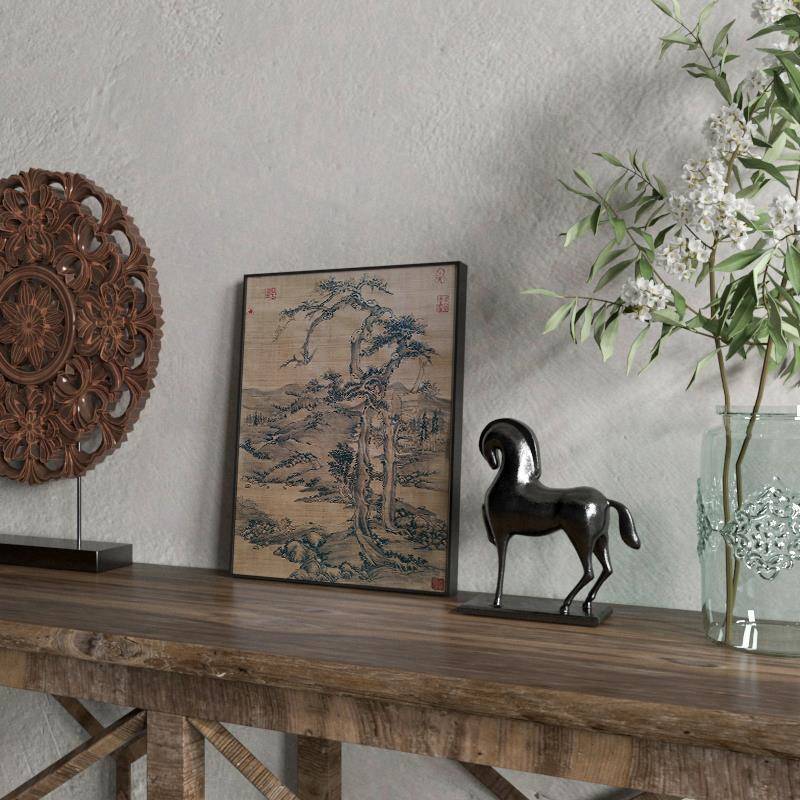 武松打虎图吊虎离山图搞笑装饰画猫老桌面摆RUX和画鼠客厅壁挂墙