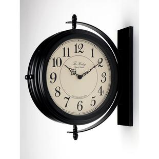 61K3挂钟S双面数字时钟客厅家用两挂表面钟金属简约壁ZHJ钟双面HD