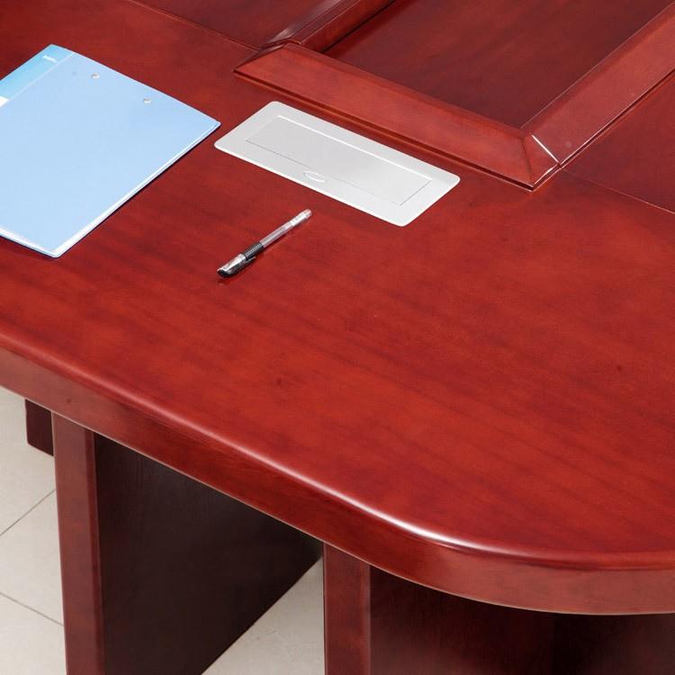 北BAO京办公家烤漆大具号会议尚桌开木会质办公椭圆形组合时会议