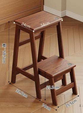 创意家实梯凳客厅卧木室书房新中加厚用式加粗JAA多功能折叠梯凳