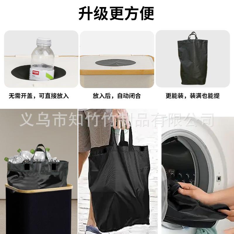 带瓶篮可折叠空瓶存放废瓶子收集箱可盖卸手提水袋收纳篮环6001拆