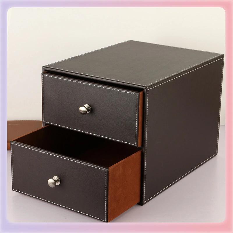 3YK皮质F7H5TS69桌面物整理收纳盒抽式办公文屉件收室纳储物柜书