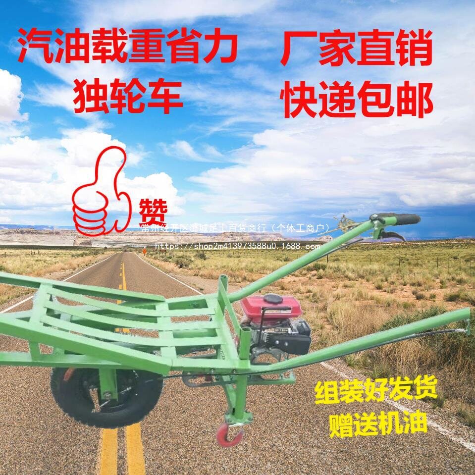 汽油电动变速爬坡省力独轮车