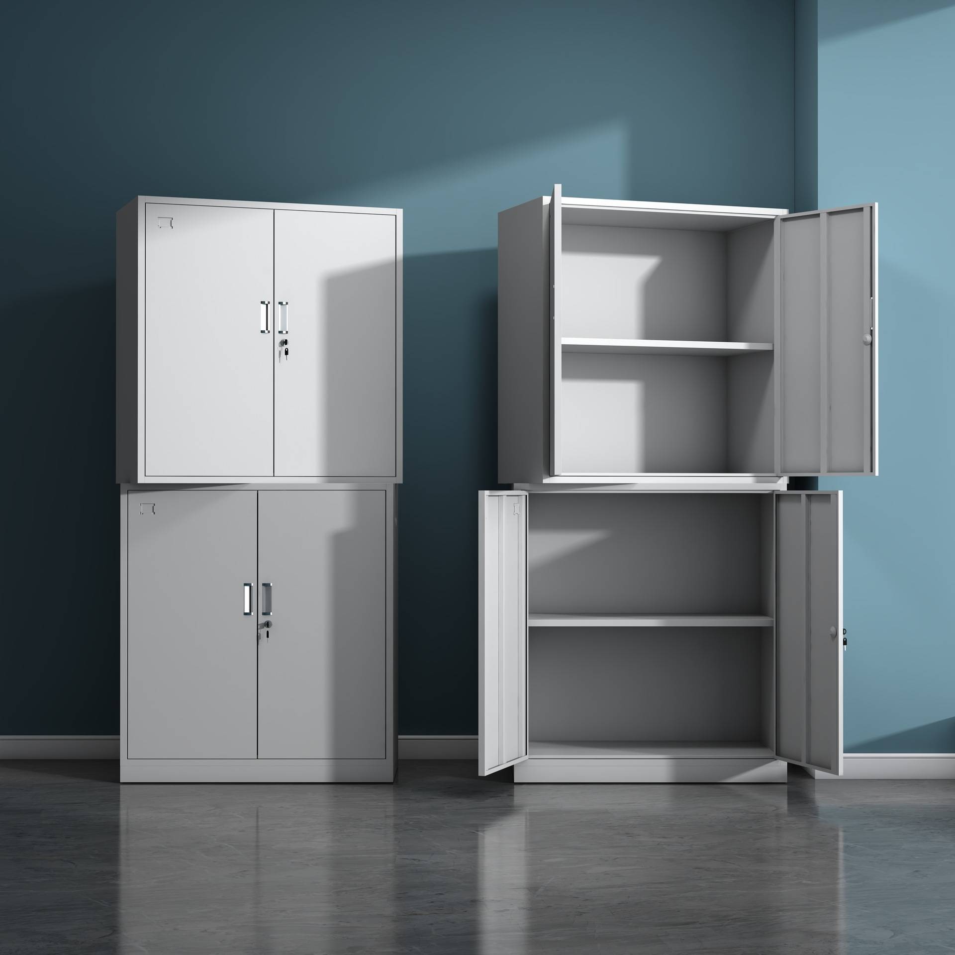 三箭办公室财务凭证文件柜分体五节档案柜资料柜铁皮柜储物柜带锁