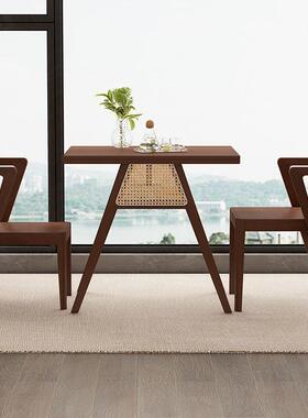 木阳台桌椅三件套组合茶WQV桌休椅子家用一喝闲茶小实户型简约桌