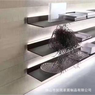 如架简家居隐形书架简易墙挂纳子创意铝合金墙上壁挂收JQK墙面置