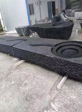 不锈钢瀑布出水口装饰庭院山假循墙环流水水幕墙人跌水FVO景造观