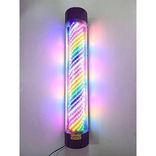 发廊d美发标志转灯le灯ZZI户防水外挂墙壁灯超亮全彩光炫彩挂节能