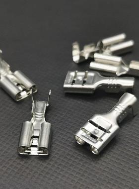 6.插簧端子5子0AN插铜簧端/加厚6.*0.8插簧冷压端子0./02.4厚