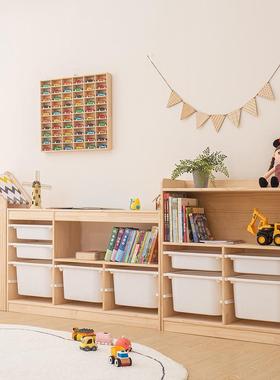 实木儿童玩具VSC收架纳柜绘本柜物架客厅宝宝书书玩具柜储置柜物